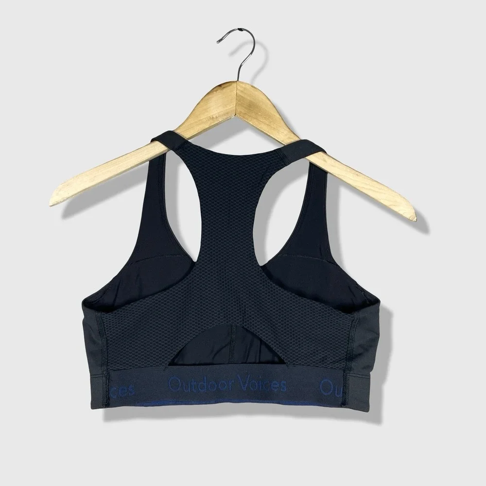 Outdoor Voices Sports Bra Womens Small Black Athleisure‎ Activewear 294768